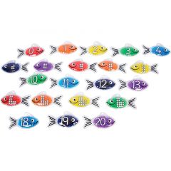Peces gel sensoriales colores translúcidos números (21) - TickiT