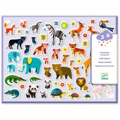 Pegatinas con volumen Animales mamás y crías (118) - Djeco