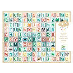 Pegatinas letras abecedario en relieve (300) - Djeco