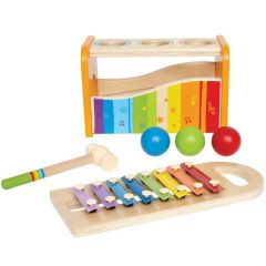 Picafuerte xilófono de madera con bolas para encajar - Hape