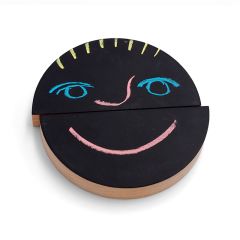 Pizarras de madera magnéticas grandes con tizas 16 expresiones Emo Chalking (8) - Wodibow