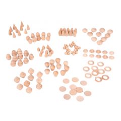 Piezas de madera natural Cesta de los tesoros (120) - TickiT