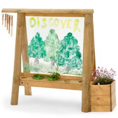 Pizarra de madera para exterior Discovery Crea y Pinta - Plum