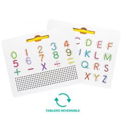 Pizarra magnética reversible Imapad números y letras 31 x 25,5 cm - Braintoys