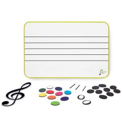 Pizarra magnética reversible con pentagrama para música - Música Viva
