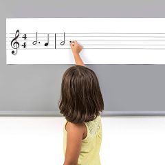 Pizarra removible pentagrama con notas magnéticas - Miniland