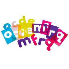 Plantillas translúcidas letras minúsculas abecedario Light & Learn - HenBea