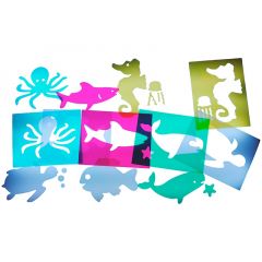 Plantillas translúcidas animales del mar Light & Learn - HenBea