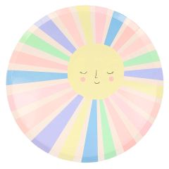 Platos con bordes rectos Arcoíris 26 cm (8) - Meri Meri