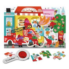 Puzle con lupa Secreto bomberos 24 piezas - Ludattica