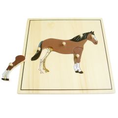Puzle de madera caballo esqueleto - Montessori