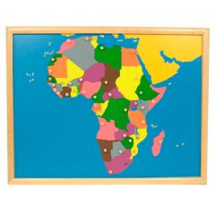 Puzle de madera de África con marco - Montessori