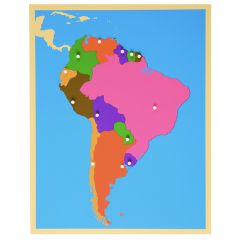 Puzle de madera de América del Sur - Montessori