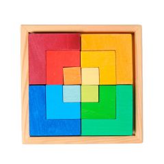 Puzle de madera rompecabezas pequeño con librito - Grimm's