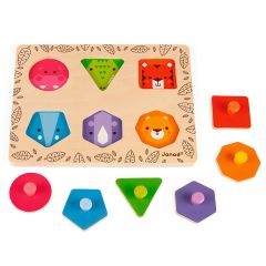 Puzle de madera encajable Aprendo las formas geométricas - Janod