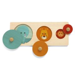 Puzle de madera encajable BigaBasic 3 piezas - Djeco