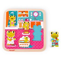 Puzle de madera encajable Chunky Baño - Janod