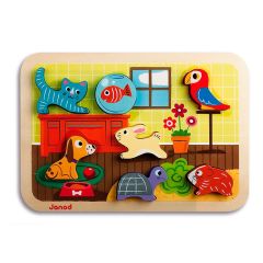 Puzle de madera encajable Chunky Mascotas - Janod