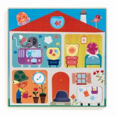 Puzle de madera encajable con piezas intercambiables - Djeco