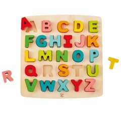 Puzle de madera encajable letras mayúsculas 27 piezas - Hape
