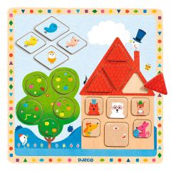 Puzle de madera encajable Ludigeo - Djeco