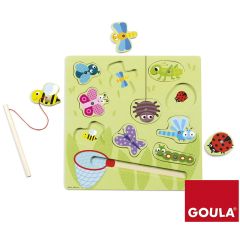 Puzle de madera encajable magnético Cazamariposas - Goula