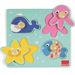 Puzle de madera encajable Mar 4 piezas - Goula