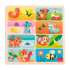 Puzle de madera encajable Mi comida favorita 8 piezas - Goula