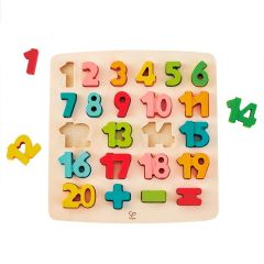 Puzle de madera encajable Números 24 piezas - Hape