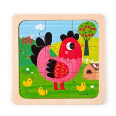 Puzle de madera Gallina - Janod