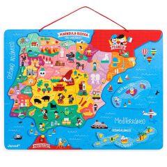 Puzle de madera mapa de España magnético 60 piezas - Janod