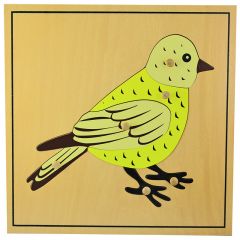 Puzle de madera pájaro - Montessori