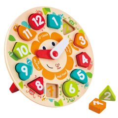 Puzle de madera encajable horas en inglés - Hape
