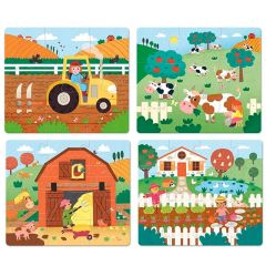 Puzles evolutivos de madera granja (4) - Vilac