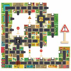 Puzle gigante La ciudad 24 piezas - Djeco