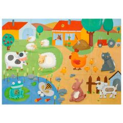 Puzle Granja táctil 20 piezas - Djeco
