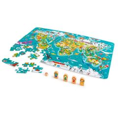Puzle juego la vuelta al mundo 2 en 1 - Hape