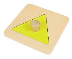 Puzle de madera triángulo amarillo - Montessori