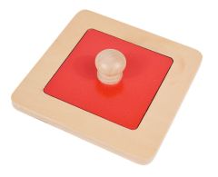 Puzle de madera cuadrado rojo - Montessori