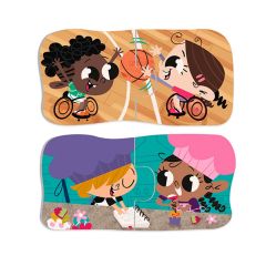 Set de 18 puzles Jugamos en igualdad - Akros
