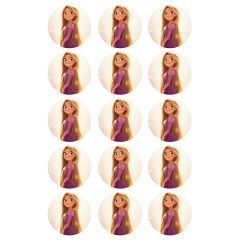 Papel de azúcar Rapunzel - 5 cm (15) - María Lunarillos