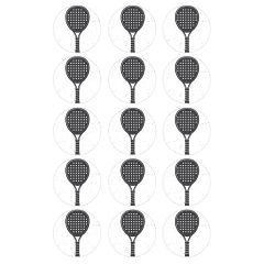 Papel de azúcar de Pala de Padel - 5 cm (15) - María Lunarillos