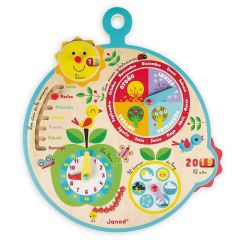 Reloj y calendario de madera - Janod