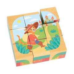Rompecabezas de 9 cubos de madera Cuentos de hadas - Vilac