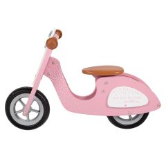 Scooter de madera sin pedales rosa - Little Dutch