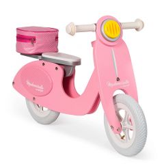 Scooter de madera sin pedales rosa Mademoiselle - Janod