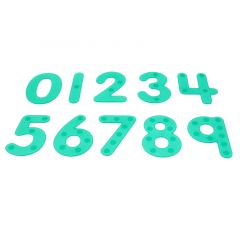 Números de silicona verde translúcido (10) - TickiT