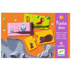 Set 12 puzles Duo Mama y Bebé 24 piezas - Djeco