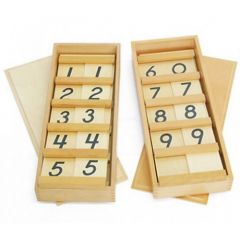 Tablas de seguín con 2 cajas de madera - Montessori