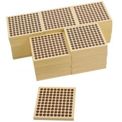 Set 45 cuadrados de madera de 100 - Montessori